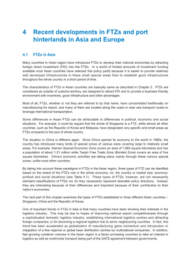 4 Recent Developments in Ftzs and Port Hinterlands in Asia and Europe