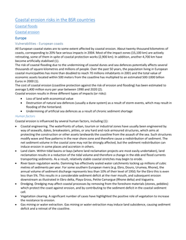 Coastal Erosion Risks in the BSR Countries