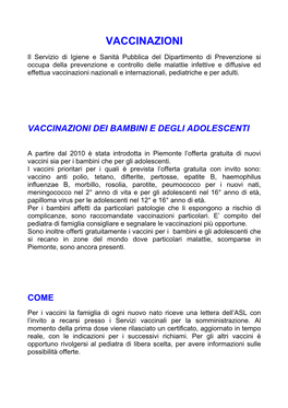 Vaccinazioni