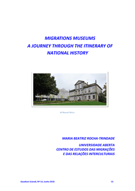 Migrations Museums a Journey Through the Itinerary of National History