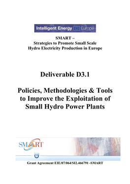 Exploitation of Small Hydro Power Plants