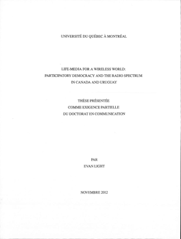 Participatory Democracy and the Radio Spectrum in Canada and Uruguay