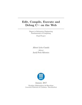 Edit, Compile, Execute and Debug C++ on the Web