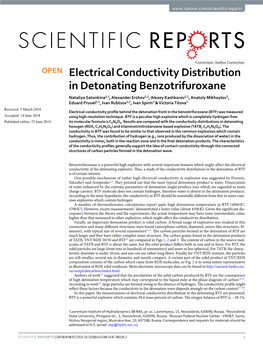 Electrical Conductivity Distribution in Detonating Benzotrifuroxane