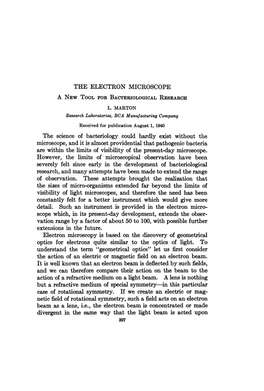 Geometrical Optics for Electrons Quite Similar to the Optics of Light