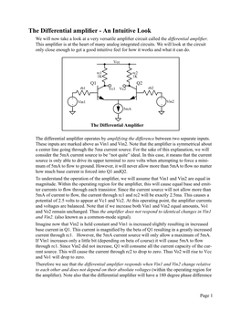 The Differential Amplifier