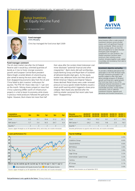 Aviva Investors UK Equity Income Fund