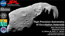 High Precision Astrometry of Occultation Asteroids
