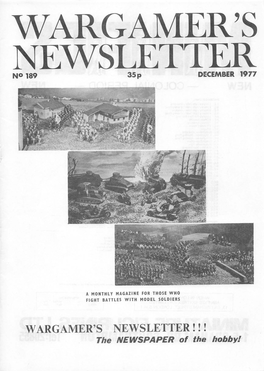 WARGAMER's NEWSLETTER!!! the NEWSPAPER of the Hobby! 1\ \ \ 'Pp COLONIAL PERIOD NEW