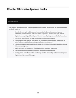 Chapter 3 Intrusive Igneous Rocks