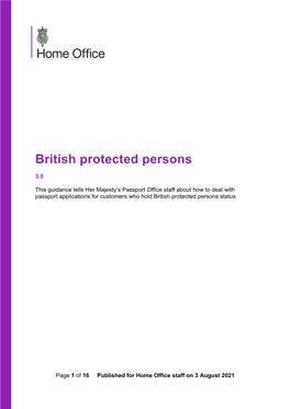 British Protected Persons