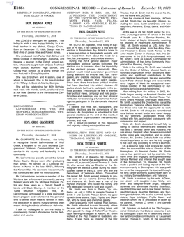 CONGRESSIONAL RECORD— Extensions of Remarks E1664 HON