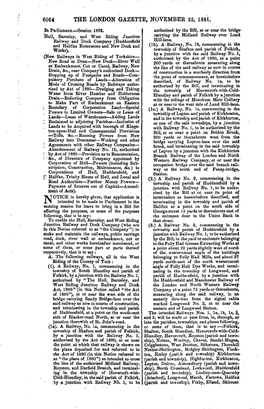 The London Gazette, November 25, 1881