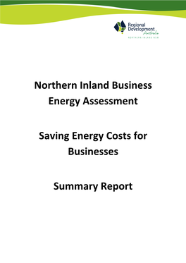Energy Assessment Summary Report