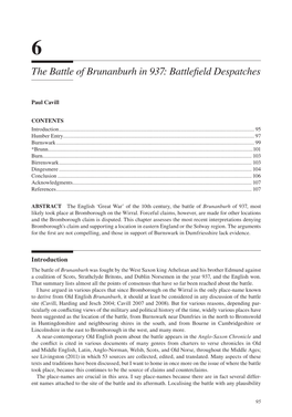 The Battle of Brunanburh in 937: Battlefield Despatches