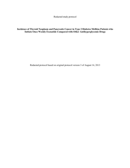 Incidence of Thyroid Neoplasm and Pancreatic Cancer In