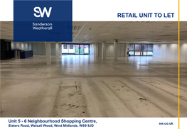 Retail Unit to Let