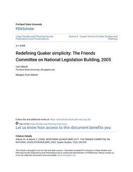 Redefining Quaker Simplicity: the Friends Committee on National Legislation Building, 2005