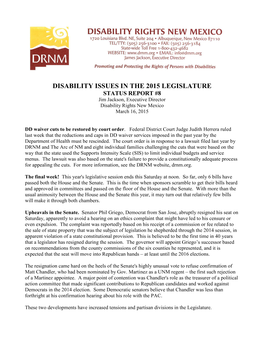 2015 DRNM Legislative Report 8