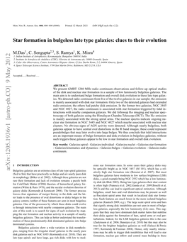 Star Formation in Bulgeless Late Type Galaxies: Clues to Their Evolution
