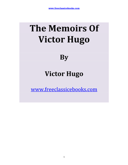 The Memoirs of Victor Hugo