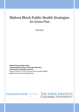 Mahwa Block Public Health Strategies an Action Plan