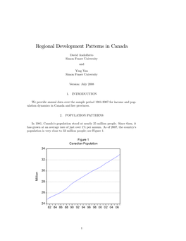 Regional Development Patterns in Canada