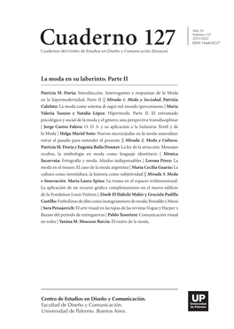 Cuaderno 127 ISSN 1668-0227 Cuadernos Del Centro De Estudios En Diseño Y Comunicación [Ensayos]