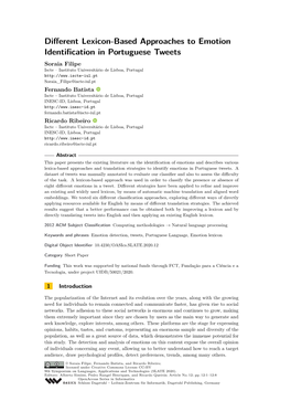 Different Lexicon-Based Approaches to Emotion Identification In