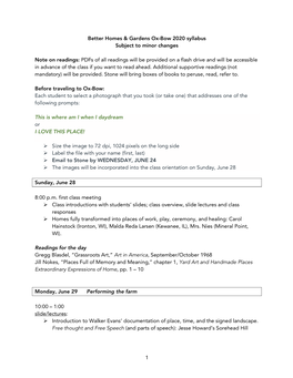 L. Stone Ox-Bow Syllabus