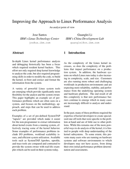 Improving the Approach to Linux Performance Analysis an Analyst Point of View