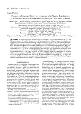 Changes in Rotavirus Genotypes Before and After Vaccine Introduction