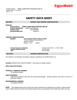 Safety Data Sheet