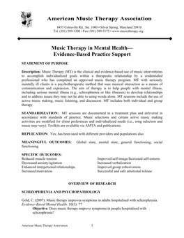 Mental Health— Evidence-Based Practice Support