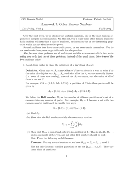 Other Famous Numbers Due Friday, Week 4 UCSB 2014