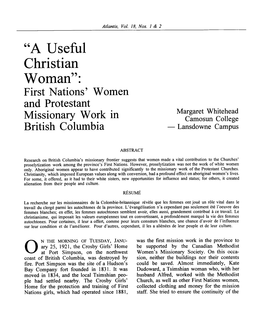 "A Useful Christian Woman"