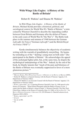 With Wings Like Eagles: a History of the Battle of Britain1