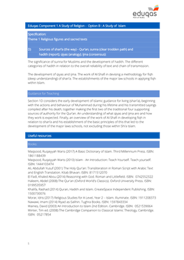1 Eduqas Component 1 a Study of Religion