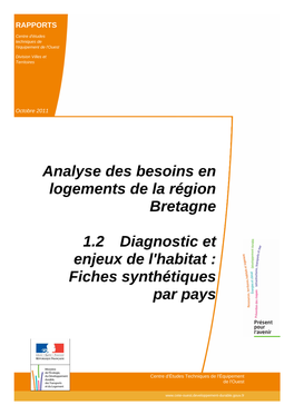 Analyse Des Besoins En Logements De La Région Bretagne 1.2 Diagnostic