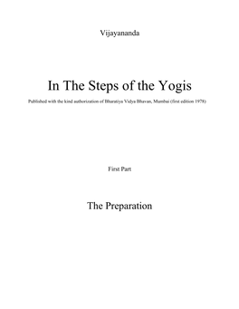 In the Steps of the Yogis