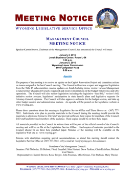 Meeting Notice