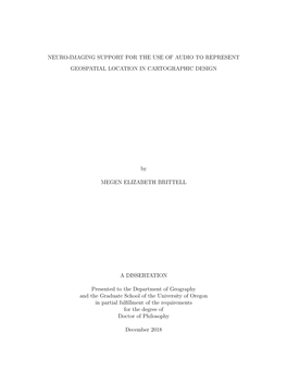 Neuro-Imaging Support for the Use of Audio to Represent Geospatial Location in Cartographic Design