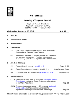 Regional Council Agenda 09252019