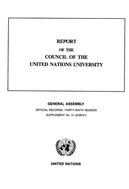 Report United Nations University