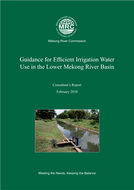 Guidance for Efficient Irrigation Water Use in the Lower Mekong River Basin