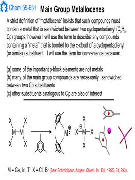 Main Group Metallocenes