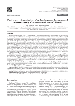 Plant-Conservative Agriculture of Acid and Degraded Raña-Grassland Enhances Diversity of the Common Soil Mites (Oribatida)