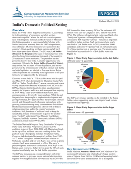 India's Domestic Political Setting