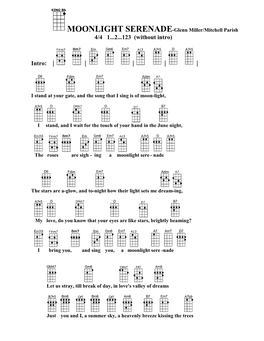 MOONLIGHT SERENADE-Glenn Miller/Mitchell Parish 4/4 1...2...123 (Without Intro)