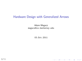 Hardware Design with Generalized Arrows